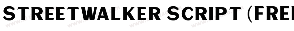 Streetwalker Script (FREE PERSONAL USE)字体转换